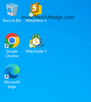 MT5 shortcut on desktop